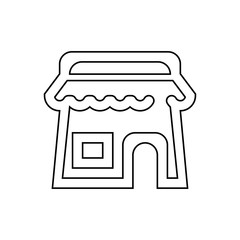 Store icon. Shopping button. Sale build symbol