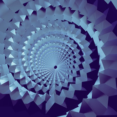Abstract color spiral tunnel