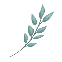 branch with leafs decorative icon