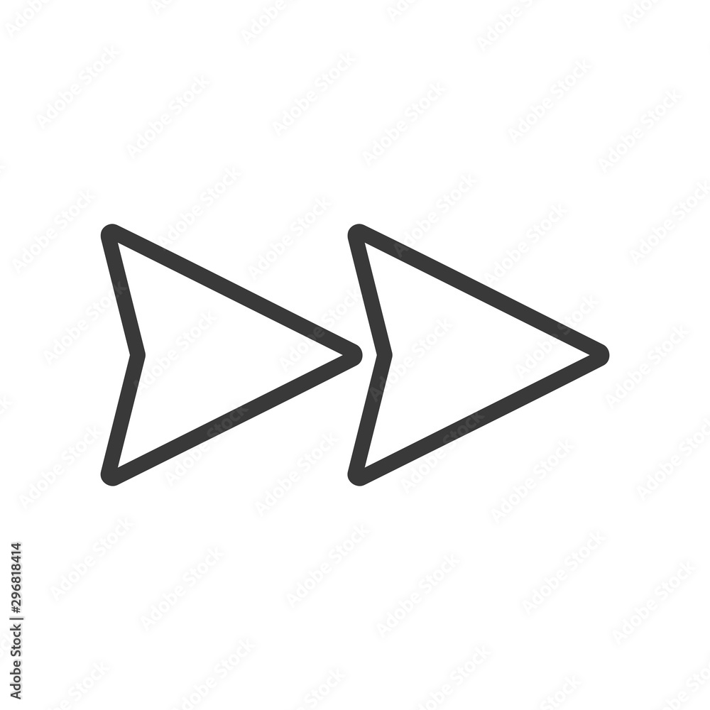 Poster fast forward icon vector