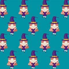 pattern of girl disguised as a witch