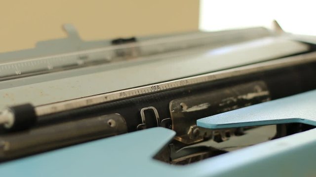 old typewriter closeup view