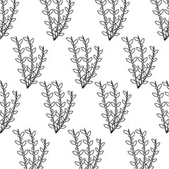 pattern of christmas floral decoration on white background