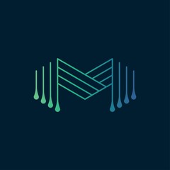 Modern letter M logo design template.Creative letter M icon