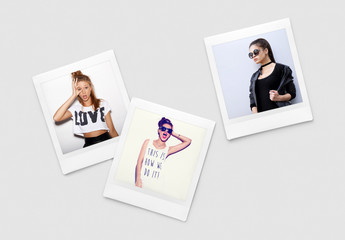 Square Instant Photo Mockup Set