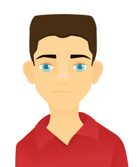 Vector illustration of a man with a flat top haircut