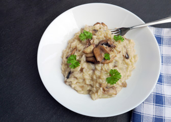 Risotto with mushrooms