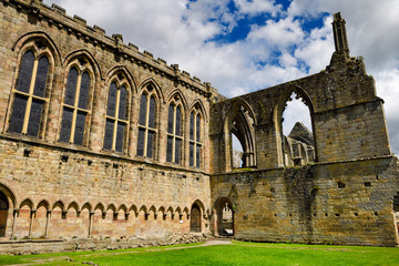 Fototapeta premium The Priory Church of St Mary and St Cuthbert connected to ruins of Bolton Priory Augustinian monastery in Boton Abbey Wharfedale England