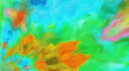 Contemporary abstraction wall art print, modern beautiful pattern background, fashion fantasy style oil painting artwork, volume brush strokes on canvas, colorful artistic print or poster