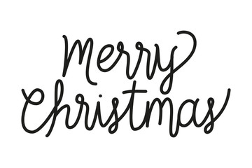 Naklejka premium merry christmas calligraphy lettering icon