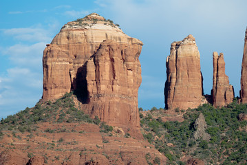 Close up of Cathedral Rock.