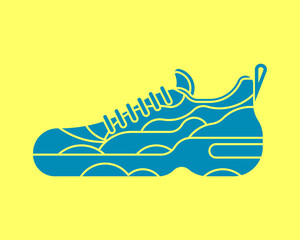 Sneaker isolated. Sneakers Sports shoes vector illustration