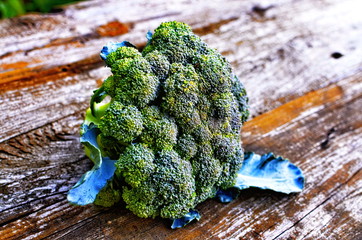 Broccoli in a pile on a market