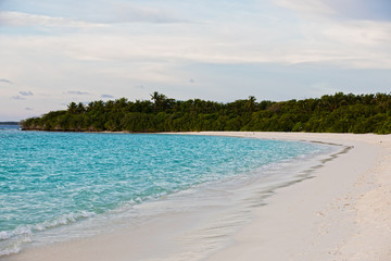 Beach of Hanimaadhoo in the Maldives