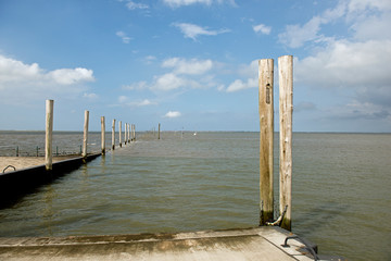 The Wadden Sea harbour view