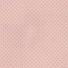 Polka vintage retro background seamless pink texture in red dots.