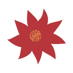 beauty christmas flower decorative icon