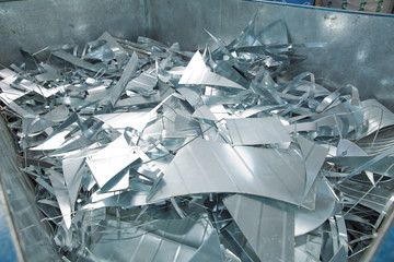 Aluminum swarfs . Aluminum metal scrap .