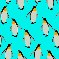 Obraz premium seamless pattern with penguin images
