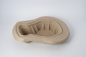 Molded fiber pulp product packaging