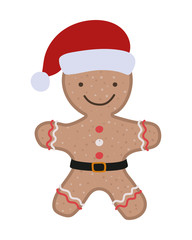 merry christmas card with sweet ginger cookie