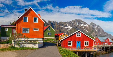 Henningsvaer village, Lofoten Islands, Norway, The Colorful Building Of Norway