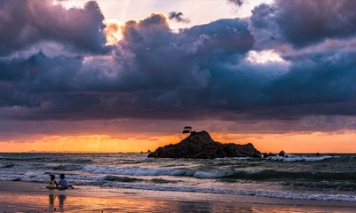 sunset over the sea Itoshima japan