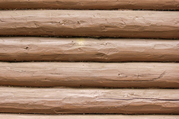 Wall of a log cabin as a background