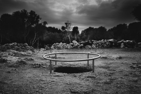 Circular ring safe guarding hole in ground