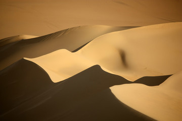 View of sand dunes in desert