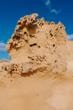 Close up of sand outcrop