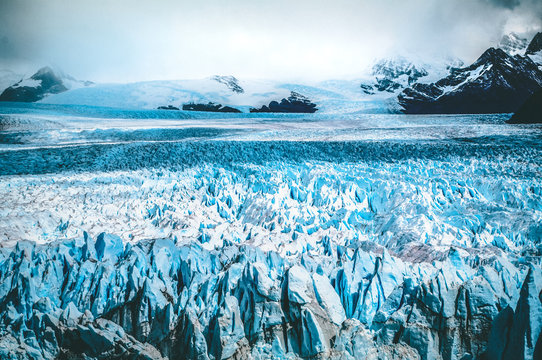 Panoramic view of Perito Moreno ice fields, Argentina