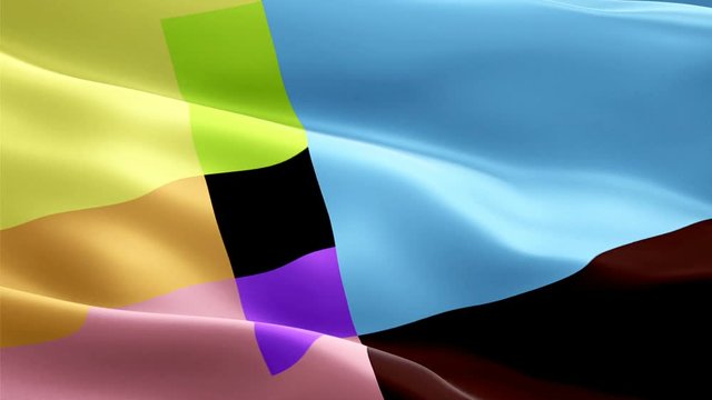 Rainbow Absorgender Pride Flag video waving in wind.  Absorbgender Flag background Absorbgender play,fantasies. Rainbow Pride nonbinary  Flag Looping Closeup 1080p Full HD 1920X1080 footage. Rainbow c