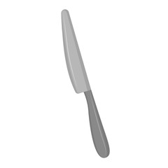 Isolated knife image over a white background - Vector