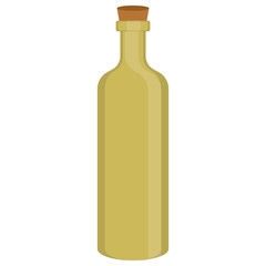 Isolated oil bottle over a white background - Vector