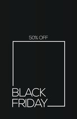 Black friday tag, banner, template. - vector