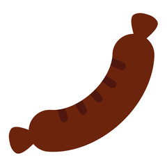 Isolated sausage image over a white background - Vector