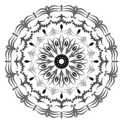 Mandala pattern black and white good mood