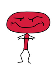 beleidigt arme verschränken cartoon großer kopf lustiges gesicht monster skeptisch cool comic design clipart augen mund sauer böse wütend