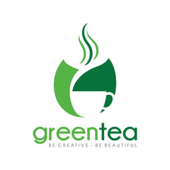 Green Tea Logo Inspiration Vector