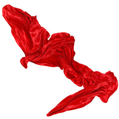 Abstract background of red wavy silk or satin. 3d rendering image.