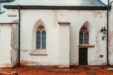 Fototapeta na wymiar A beautiful gothic church in the centre of Tallinn