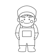 男性キャラクター水産業