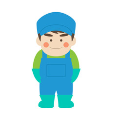 男性キャラクター水産業