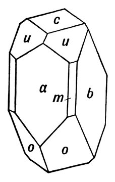 crystal structure diagram black and white clip art preview