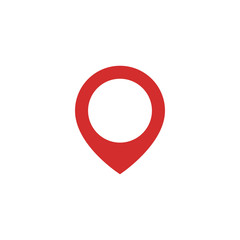 Map pin simple icon logo