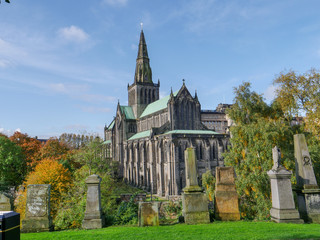 Fototapeta na wymiar Glasgow Cathedral, also called the High Kirk of Glasgow, Scotland, United kingdom, Circa 19th of October 2019