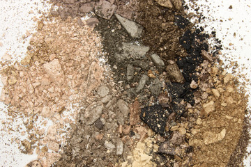 This is a photograph of a colorful powder eyeshadow background