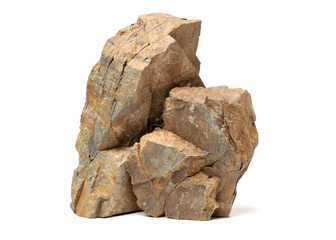 Rocks on a white background