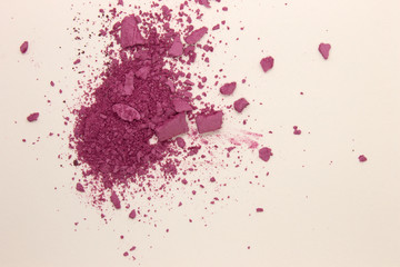 This is a photograph of Purple powder Blusher isolated on a White background
